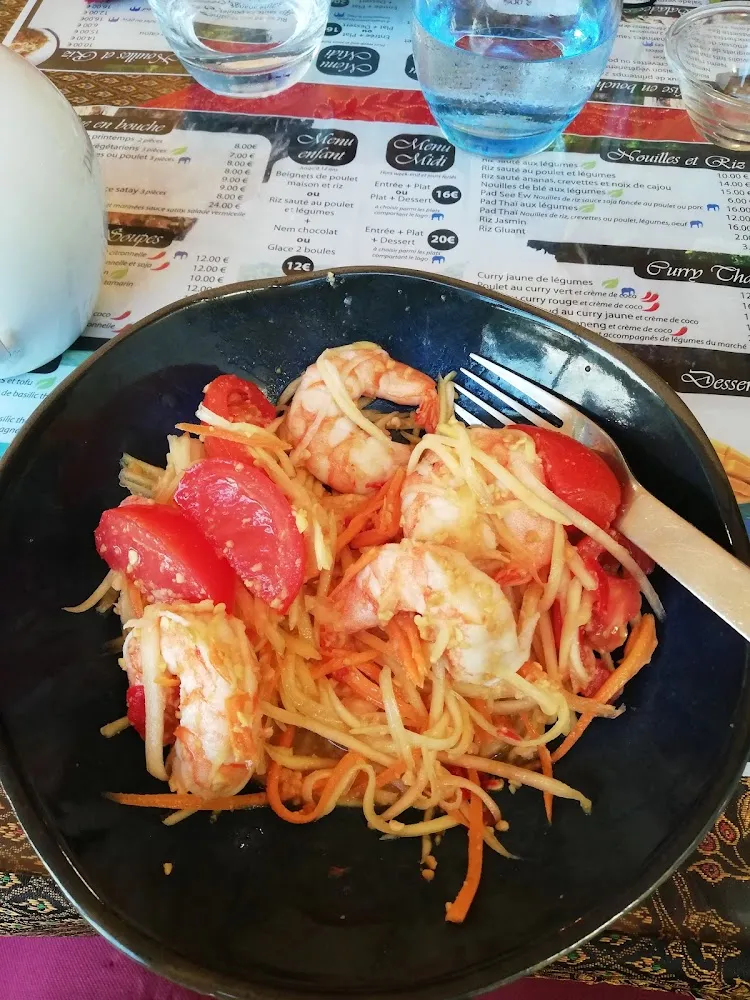Salade de Papaye Verte Aux Crevettes